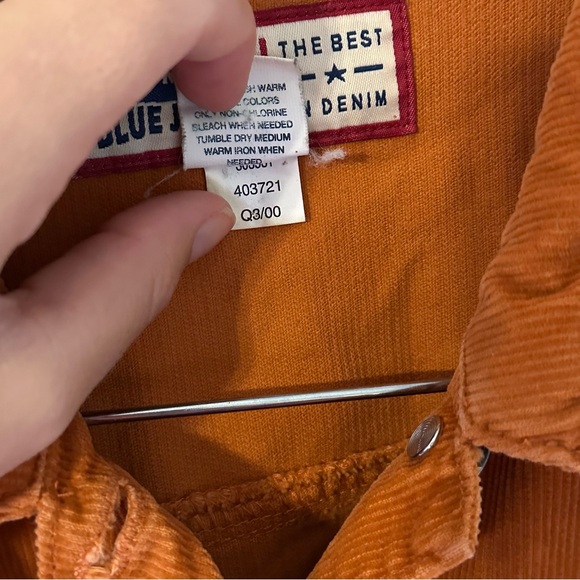 Vintage old navy large burnt orange corduroy cropped jacket pockets y2k - Picture 6 of 6